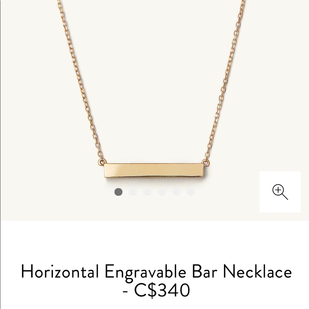 Mejuri 14k gold Horizontal Bar Necklace